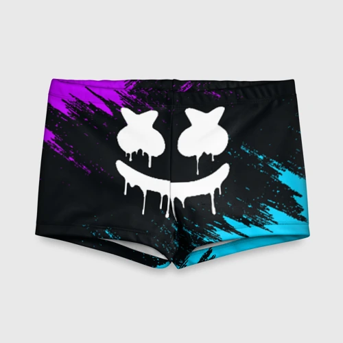 Детские купальные плавки 3D Неоновый Маршмелло Marshmello neon
