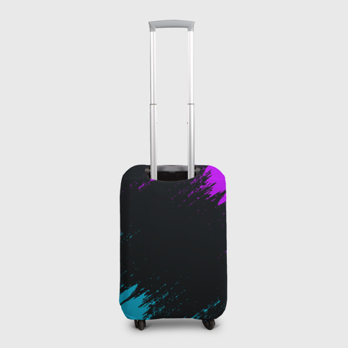 Чехол для чемодана 3D Неоновый Маршмелло Marshmello neon, цвет 3D печать - фото 2