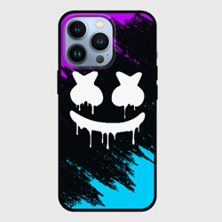 Чехол для iPhone 13 Pro Неоновый Маршмелло Marshmello neon