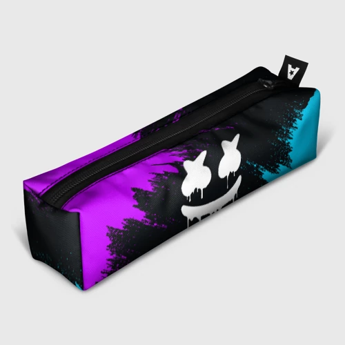 Пенал школьный 3D Неоновый Маршмелло Marshmello neon