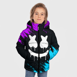 Зимняя куртка для мальчиков 3D Неоновый Маршмелло Marshmello neon - фото 2