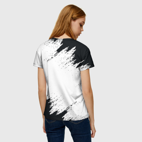 Женская футболка 3D с принтом MARSHMELLO MELT, вид сзади #2