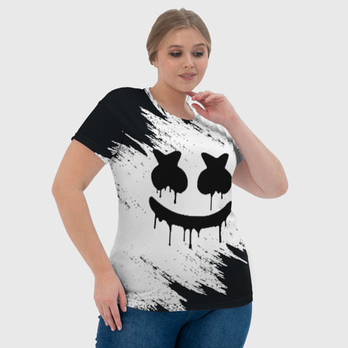 Женская футболка 3D с принтом MARSHMELLO MELT, фото #4