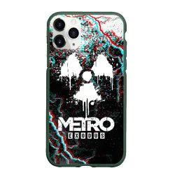 Чехол для iPhone 11 Pro Max матовый Metro Exodus glitch