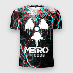 Мужская футболка 3D Slim Metro Exodus glitch