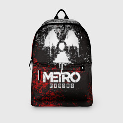 Рюкзак с принтом Metro Exodus для любого человека, вид спереди №3. Цвет основы: белый