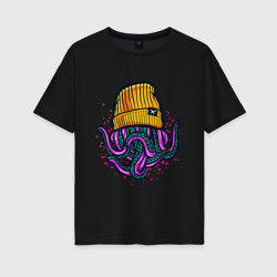 Женская футболка хлопок Oversize Octopus