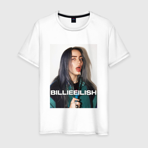 Мужская футболка хлопок Billie Eilish, цвет белый