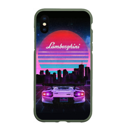 Чехол для iPhone XS Max матовый Lamborghini overdrive