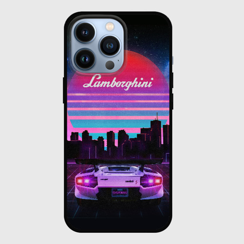 Чехол для iPhone 13 Pro с принтом Lamborghini overdrive, вид спереди #2