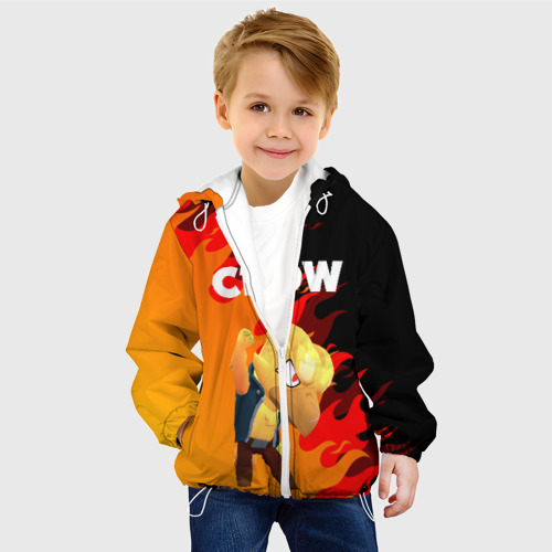 Детская куртка 3D BRAWL STARS CROW PHOENIX, цвет белый - фото 3