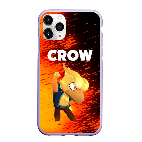 Чехол для iPhone 11 Pro матовый BRAWL STARS CROW PHOENIX, цвет светло-сиреневый