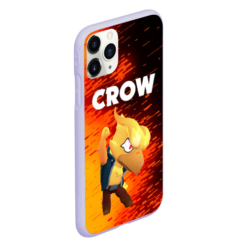 Чехол для iPhone 11 Pro матовый BRAWL STARS CROW PHOENIX, цвет светло-сиреневый - фото 3