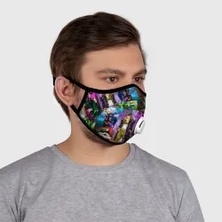 Маска из неопрена Паттерн ДжоДжо Кира спидвагон - фото 2
