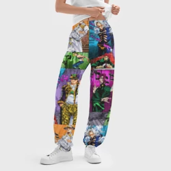 Женские джоггеры оверсайз 3D Паттерн ДжоДжо Кира спидвагон - фото 2