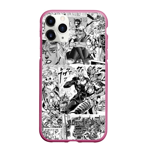 Чехол для iPhone 11 Pro матовый JoJo’s Bizarre Adventure, цвет малиновый