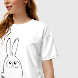 Женская футболка хлопок Oversize Я сегодня добрая - фото 2