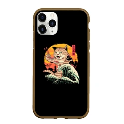 Чехол для iPhone 11 Pro Max матовый Neko Sushi Wave