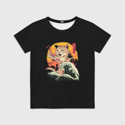 Детская футболка 3D Neko Sushi Wave