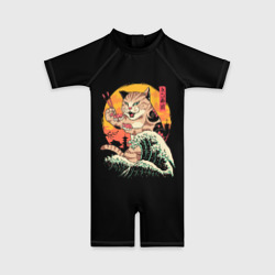 Детский купальный костюм 3D Neko Sushi Wave