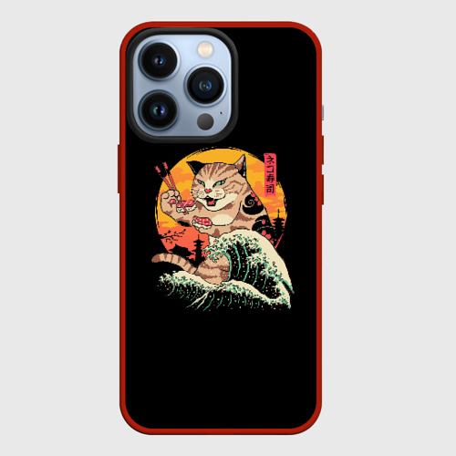 Чехол для iPhone 13 Pro Neko Sushi Wave, цвет красный