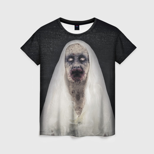 Женская футболка 3D Страшный  призрак, цвет 3D печать