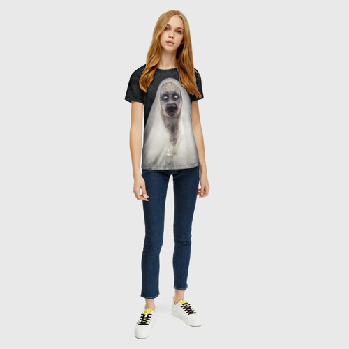 Женская футболка 3D Страшный  призрак, цвет 3D печать - фото 5