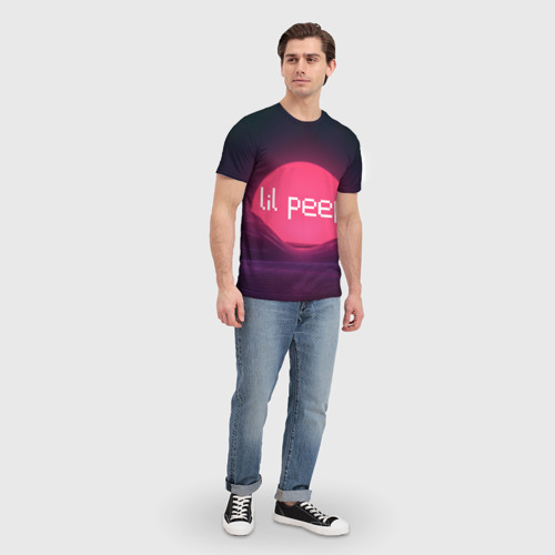 Мужская футболка 3D lil peep(Logo), цвет 3D печать - фото 5
