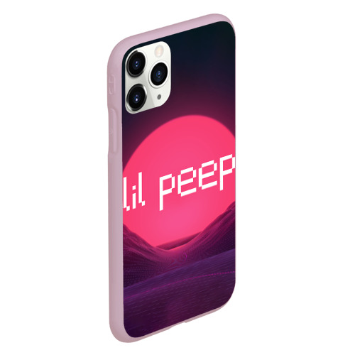 Чехол для iPhone 11 Pro матовый lil peep(Logo), цвет розовый - фото 3