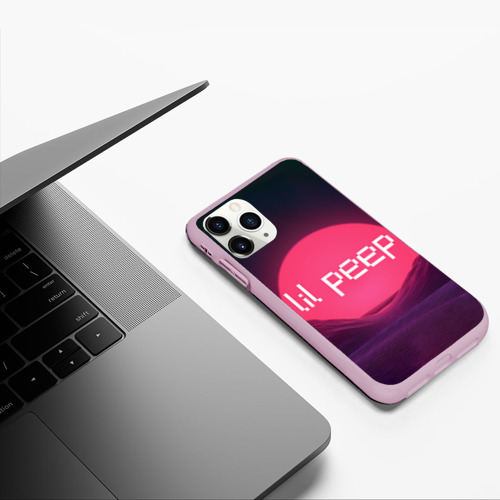 Чехол для iPhone 11 Pro матовый lil peep(Logo), цвет розовый - фото 5