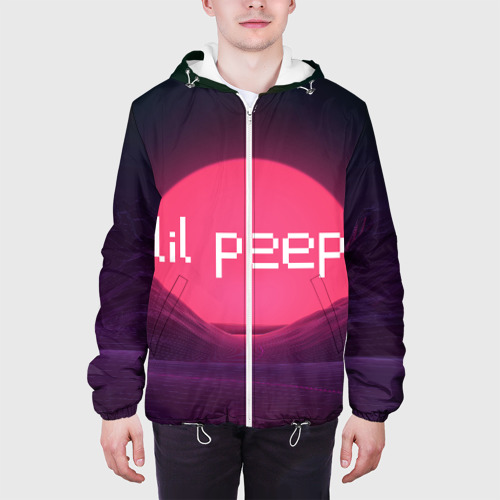 Мужская куртка 3D lil peep(Logo), цвет 3D печать - фото 4