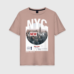 Женская футболка хлопок Oversize New York City