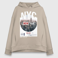 Женское худи Oversize хлопок New York City