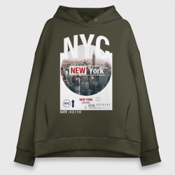 Женское худи Oversize хлопок New York City