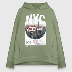 Женское худи Oversize хлопок New York City