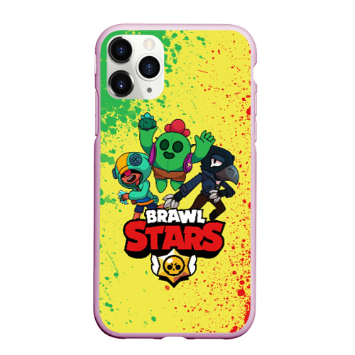 Чехол для iPhone 11 Pro матовый Brawl Stars, цвет розовый