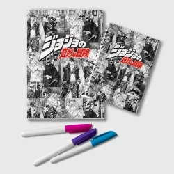 Блокнот JoJo паттерн с лого красный