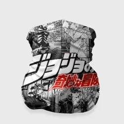 Бандана-труба 3D JoJo паттерн с лого красный
