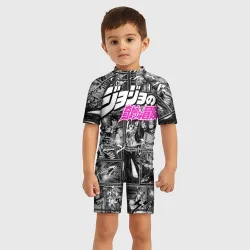 Детский купальный костюм 3D JoJo паттерн с лого розовый - фото 2