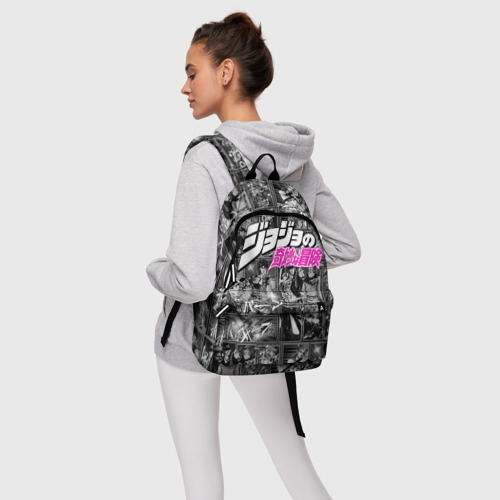 Рюкзак 3D JoJo паттерн с лого розовый - фото 5