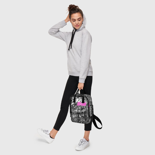 Женский рюкзак 3D JoJo паттерн с лого розовый - фото 4