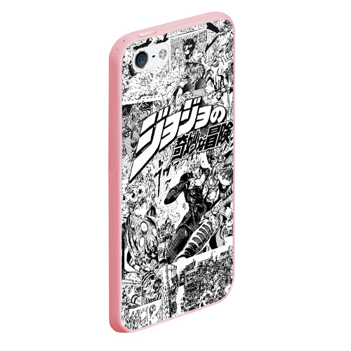 Чехол для iPhone 5/5S матовый Серый комикс JoJo - фото 3