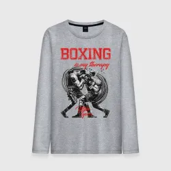 Мужской лонгслив хлопок Boxing is my therapy