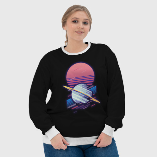 Женский свитшот 3D Retro Planet, цвет 3D печать - фото 6