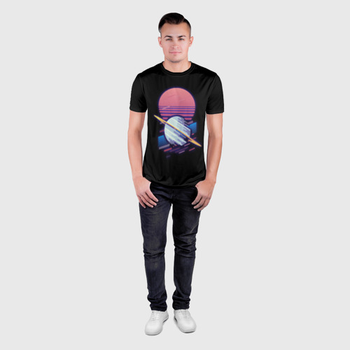 Мужская футболка 3D Slim Retro Planet, цвет 3D печать - фото 4