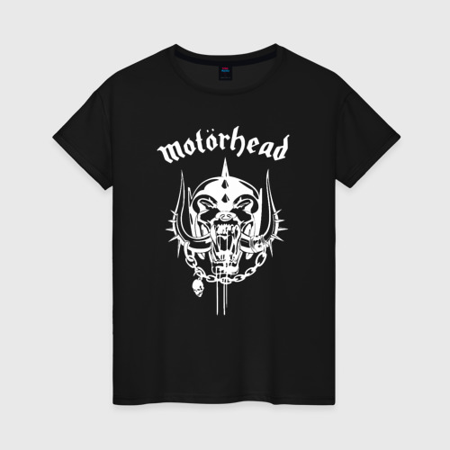 Женская футболка хлопок Motrhead, цвет черный
