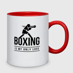 Кружка двухцветная Boxing life