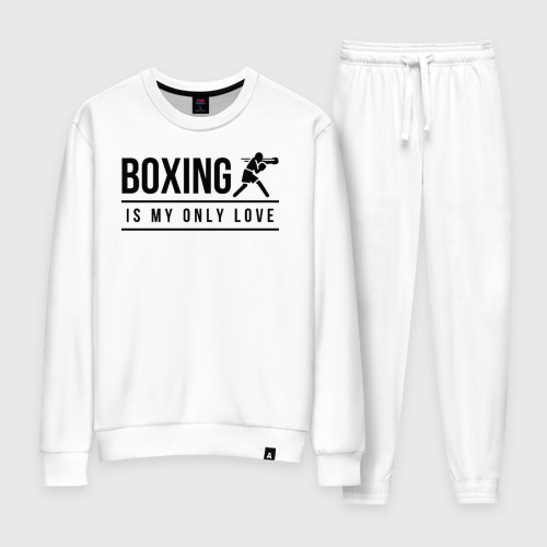 Женский костюм хлопок Boxing life, цвет белый