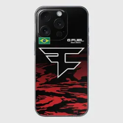 Чехол для iPhone 15 Pro Max силиконовый с защитой камеры Cs:go - FaZe Clan