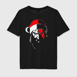 Мужская футболка хлопок Oversize Santa Kratos